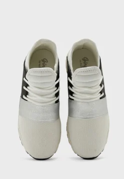 Elastic Detail Lace Up Sneaker -Cheap Sandal & Sneaker Store 4 zoom desktop 800