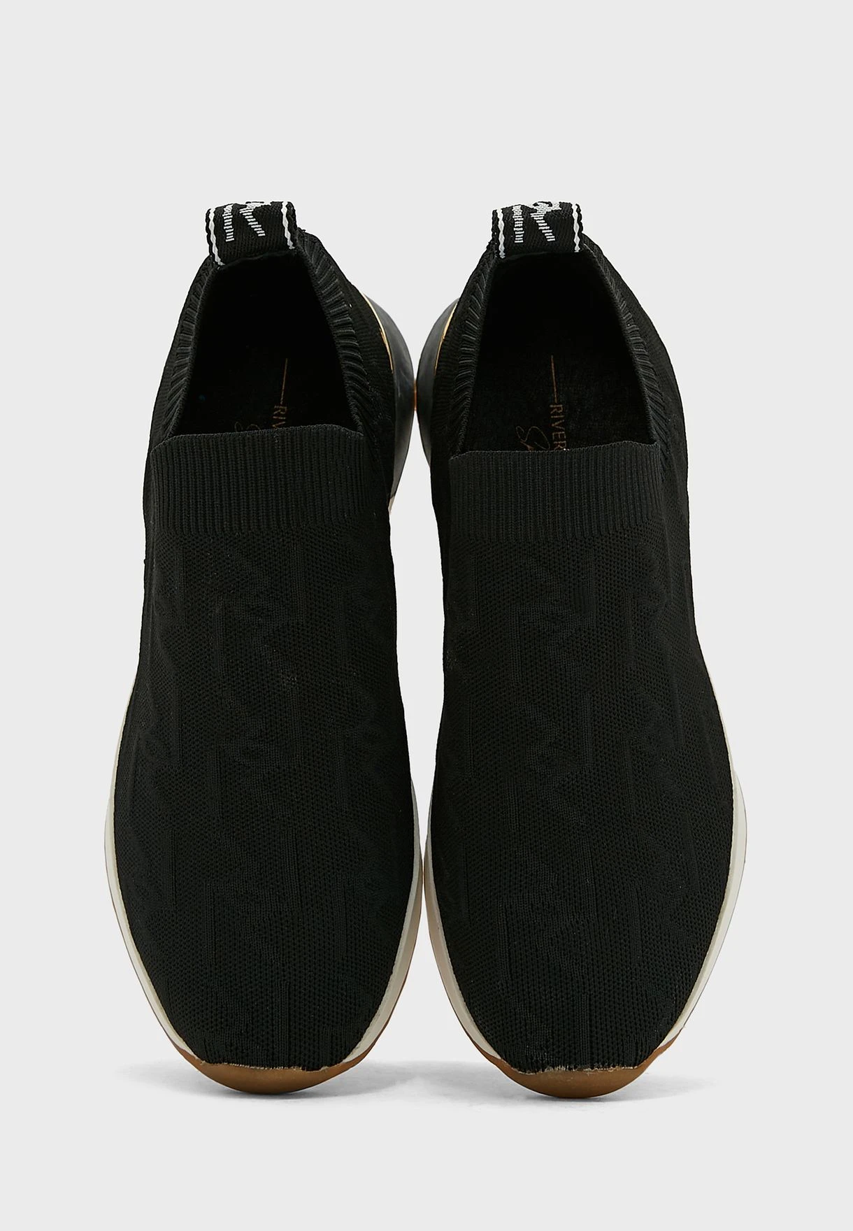 RIVER ISLAND Embossed Knitted Sneakers 4 RIVER ISLAND Embossed Knitted Sneakers - Image 4