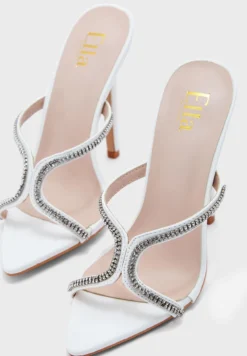 Diamante Curved Detail Mule Sandal -Cheap Sandal & Sneaker Store 5 zoom desktop 206