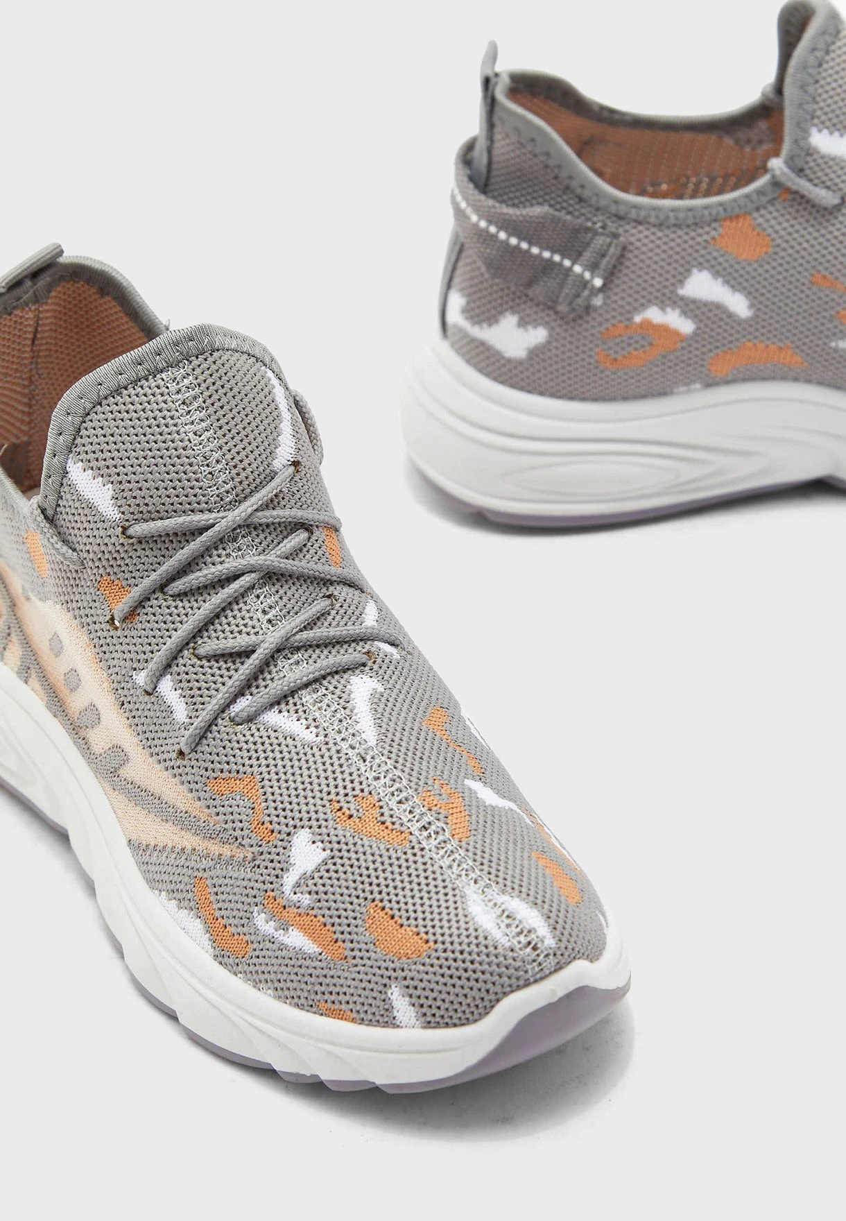 Pattern Lace Up Knit Sneaker 5 Pattern Lace Up Knit Sneaker - Image 5