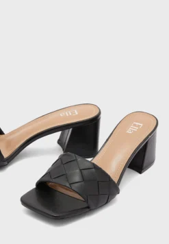 ELLA Weaved Flared Heel Mule Sandal -Cheap Sandal & Sneaker Store 5 zoom desktop 52