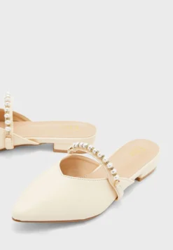 ELLA Pearl Strap Pointed Slip On Flat Shoe -Cheap Sandal & Sneaker Store 5 zoom desktop 599