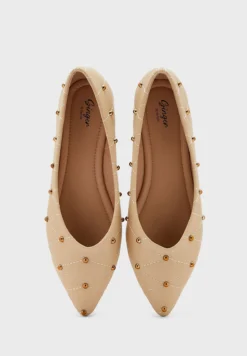 Quilted Stud Pointed Flat Shoes 9 Quilted Stud Pointed Flat Shoes -Cheap Sandal & Sneaker Store 5 zoom desktop 623