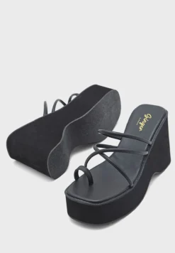 Strappy Chunky Wedge Sandal -Cheap Sandal & Sneaker Store 5 zoom desktop 91