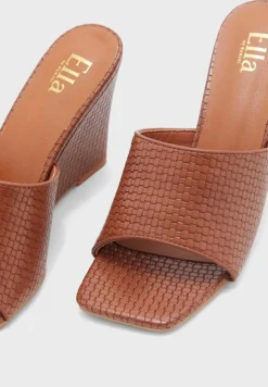 ELLA Weaved Effect Square Toe Wedge Sandal -Cheap Sandal & Sneaker Store 6 zoom desktop 20