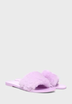 Faux Fur Strap Flat Sandals -Cheap Sandal & Sneaker Store 6 zoom desktop 29