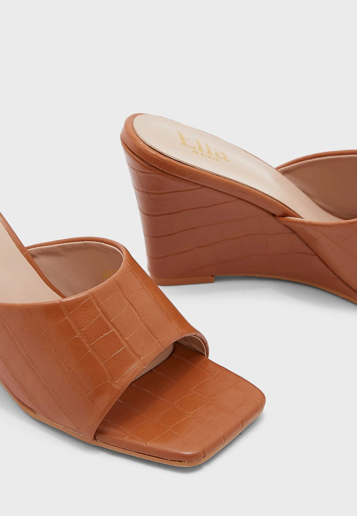 ELLA Croc Effect Wedge Sandal 7 ELLA Croc Effect Wedge Sandal - Image 7